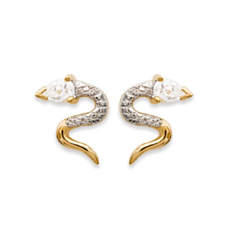 DIAMOND SNAKE SINGLE EARRING