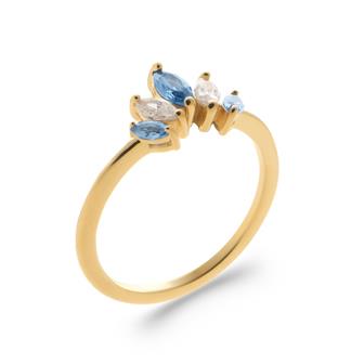 GREEN PETAL ZIRCONIA RING