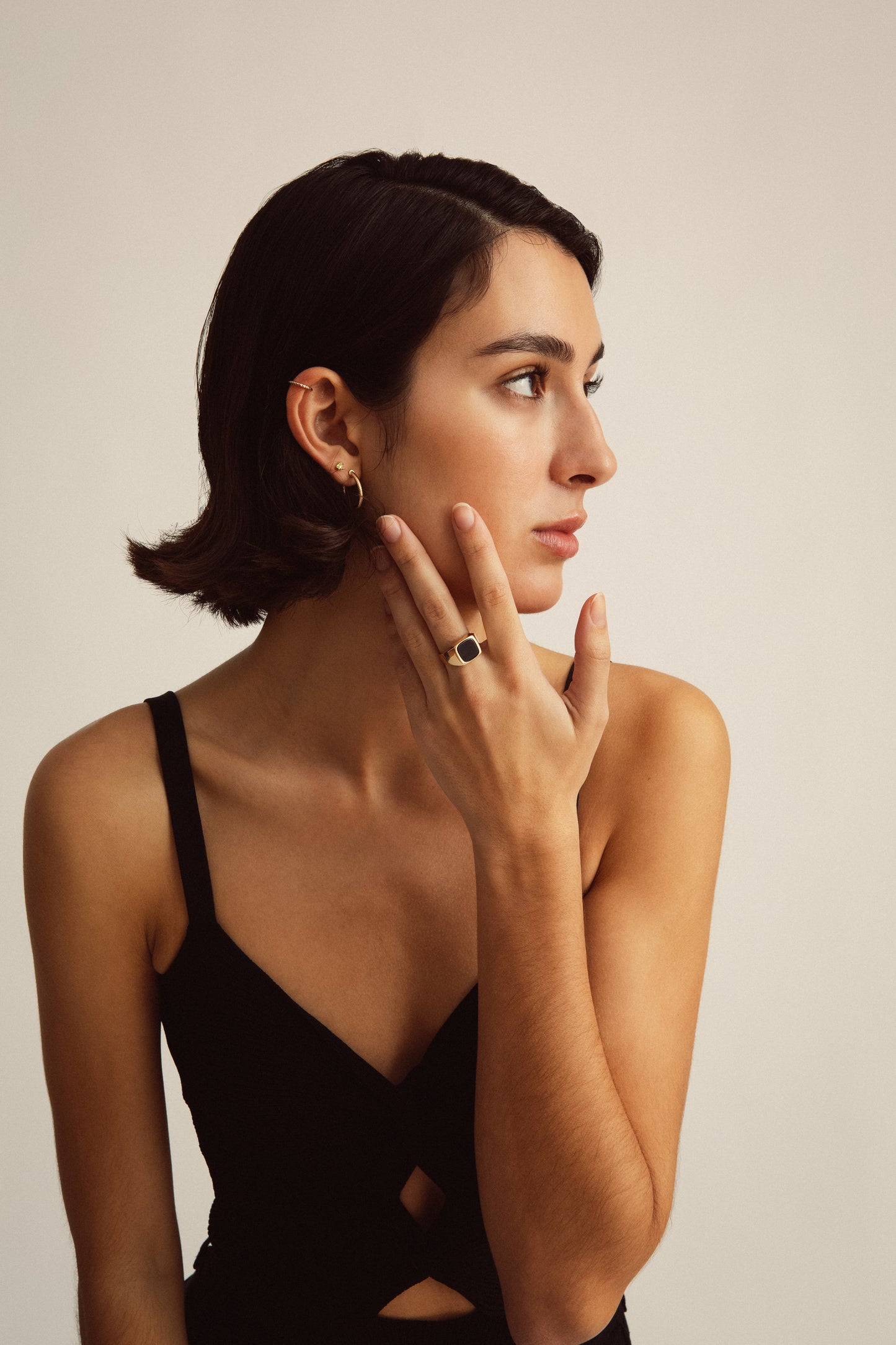 GREEN SINGLE EARRING